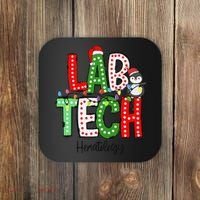 Christmas Lights Lab Tech Santa Hat Laboratory Xmas Lights Coaster thumb 0