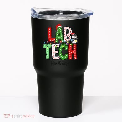 Christmas Lights Lab Tech Santa Hat Laboratory Xmas Lights Tumbler