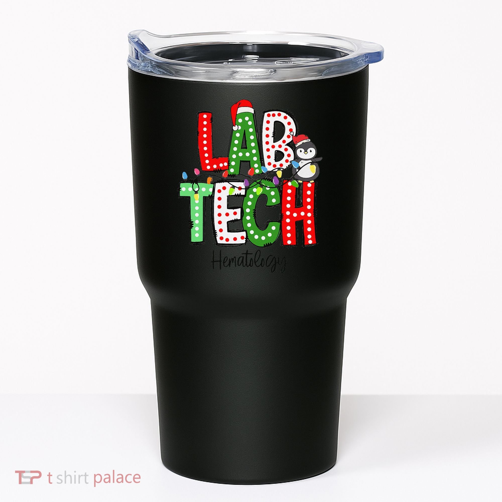 Christmas Lights Lab Tech Santa Hat Laboratory Xmas Lights Tumbler