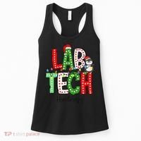 Christmas Lights Lab Tech Santa Hat Laboratory Xmas Lights Women's Tank Top thumb 0