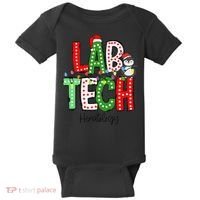Christmas Lights Lab Tech Santa Hat Laboratory Xmas Lights Baby Bodysuit thumb 0