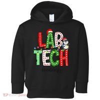 Christmas Lights Lab Tech Santa Hat Laboratory Xmas Lights Toddler Hoodie thumb 0