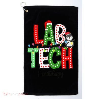 Christmas Lights Lab Tech Santa Hat Laboratory Xmas Lights Golf Towel