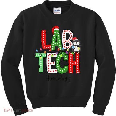 Christmas Lights Lab Tech Santa Hat Laboratory Xmas Lights Kids Sweatshirt