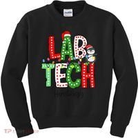 Christmas Lights Lab Tech Santa Hat Laboratory Xmas Lights Kids Sweatshirt thumb 0