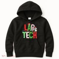 Christmas Lights Lab Tech Santa Hat Laboratory Xmas Lights Kids Hoodie thumb 0