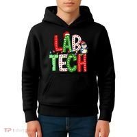 Christmas Lights Lab Tech Santa Hat Laboratory Xmas Lights Kids Hoodie thumb 4