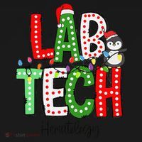 Christmas Lights Lab Tech Santa Hat Laboratory Xmas Lights Tote Bag thumb 4