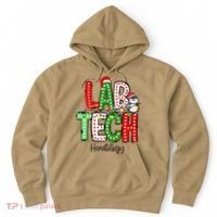 Christmas Lights Lab Tech Santa Hat Laboratory Xmas Lights Hoodie thumb 0