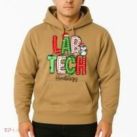 Christmas Lights Lab Tech Santa Hat Laboratory Xmas Lights Hoodie thumb 2