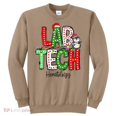 Christmas Lights Lab Tech Santa Hat Laboratory Xmas Lights Sweatshirt