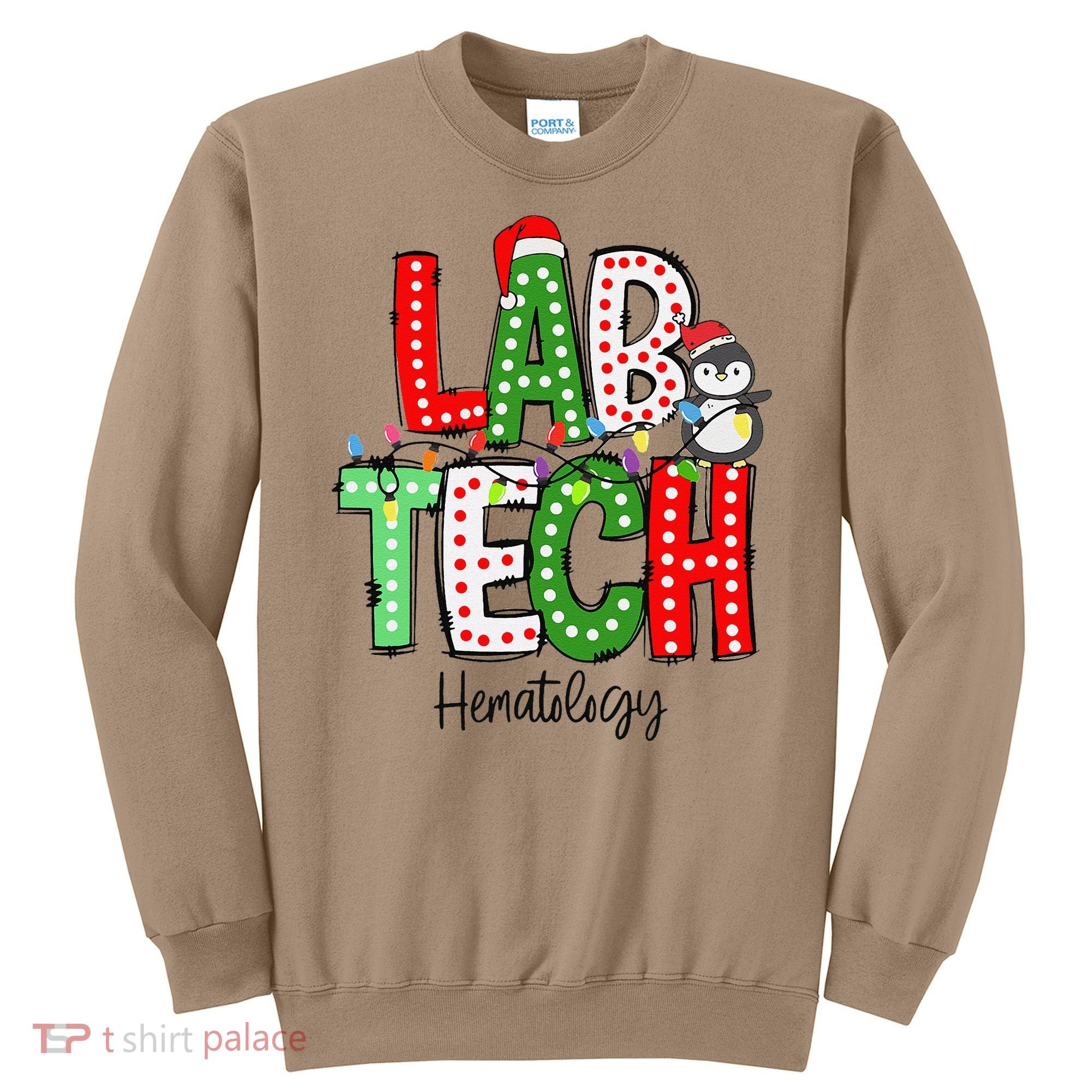 Christmas Lights Lab Tech Santa Hat Laboratory Xmas Lights Sweatshirt