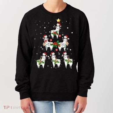 Christmas Llama - Llama_s Christmas Tree Women's Sweatshirt