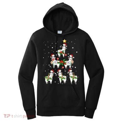 Christmas Llama - Llama_s Christmas Tree Women's Hoodie