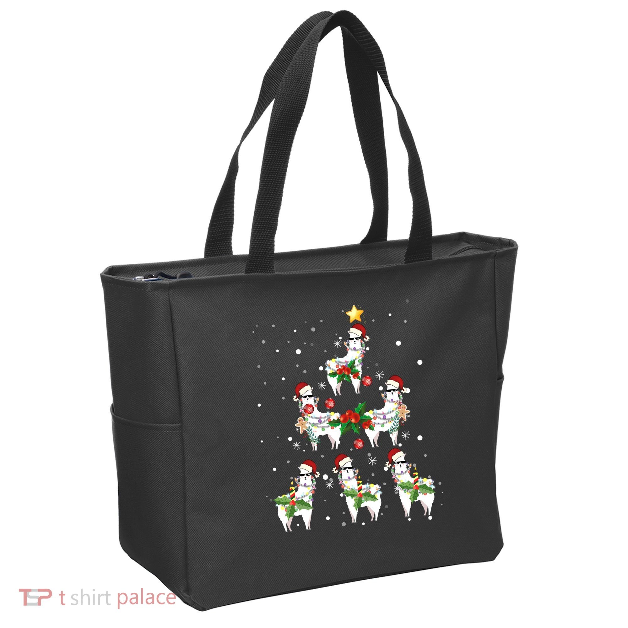 Christmas Llama - Llama_s Christmas Tree Tote Bag