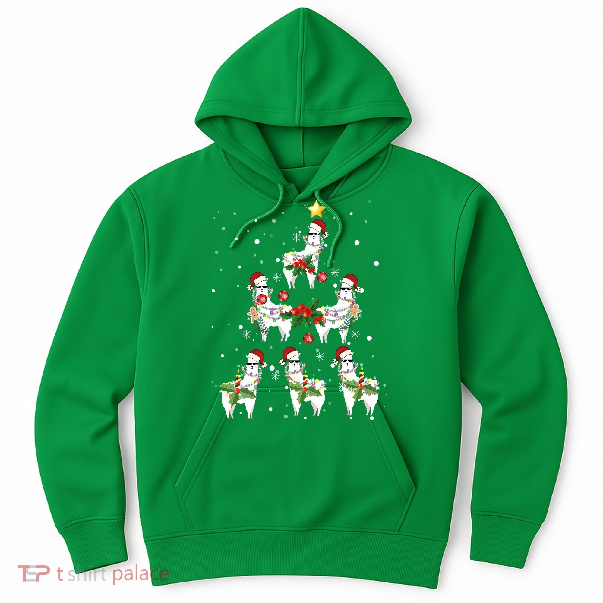 Christmas Llama - Llama_s Christmas Tree Hoodie