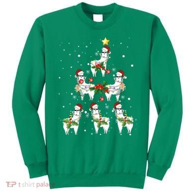 Christmas Llama - Llama_s Christmas Tree Sweatshirt