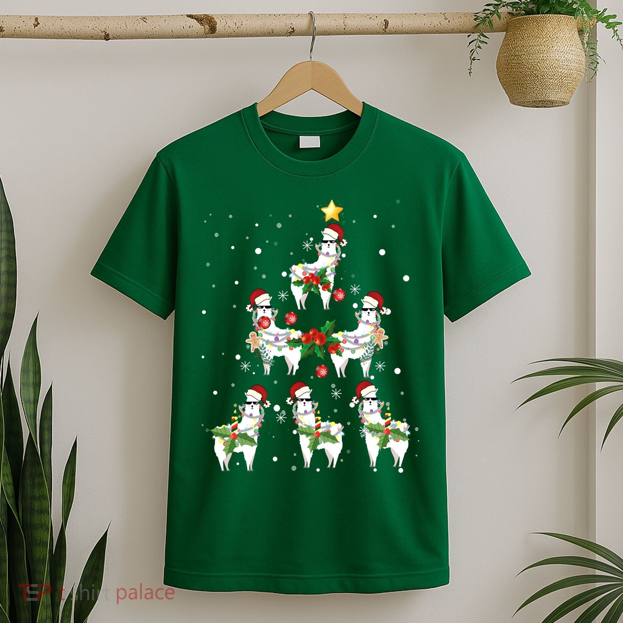 Christmas Llama - Llama_s Christmas Tree T-Shirt