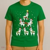 Christmas Llama - Llama_s Christmas Tree T-Shirt thumb 3
