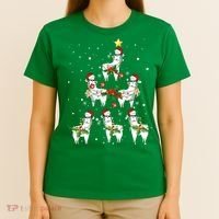 Christmas Llama - Llama_s Christmas Tree T-Shirt thumb 4