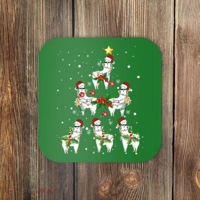 Christmas Llama - Llama_s Christmas Tree Coaster