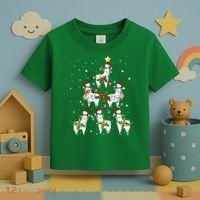Christmas Llama - Llama_s Christmas Tree Toddler T-Shirt thumb 3