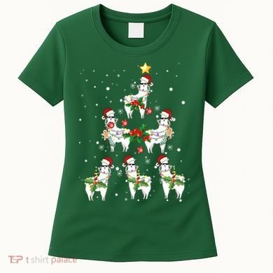Christmas Llama - Llama_s Christmas Tree Women's T-Shirt
