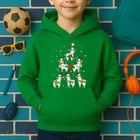 Christmas Llama - Llama_s Christmas Tree Kids Hoodie thumb 2