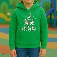 Christmas Llama - Llama_s Christmas Tree Kids Hoodie thumb 3