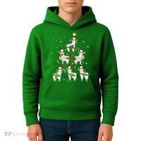 Christmas Llama - Llama_s Christmas Tree Kids Hoodie thumb 4