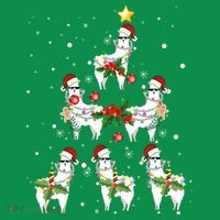 Christmas Llama - Llama_s Christmas Tree Kids Long Sleeve Shirt thumb 2