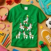 Christmas Llama - Llama_s Christmas Tree Kids T-Shirt thumb 3