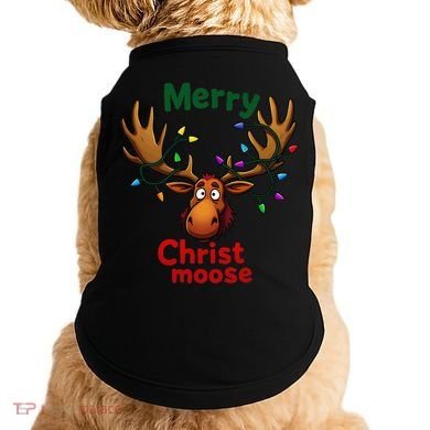 Christmas Lights Moose Merry Christmoose Doggie Tank
