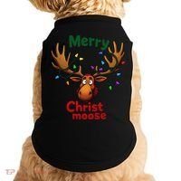 Christmas Lights Moose Merry Christmoose Doggie Tank thumb 0