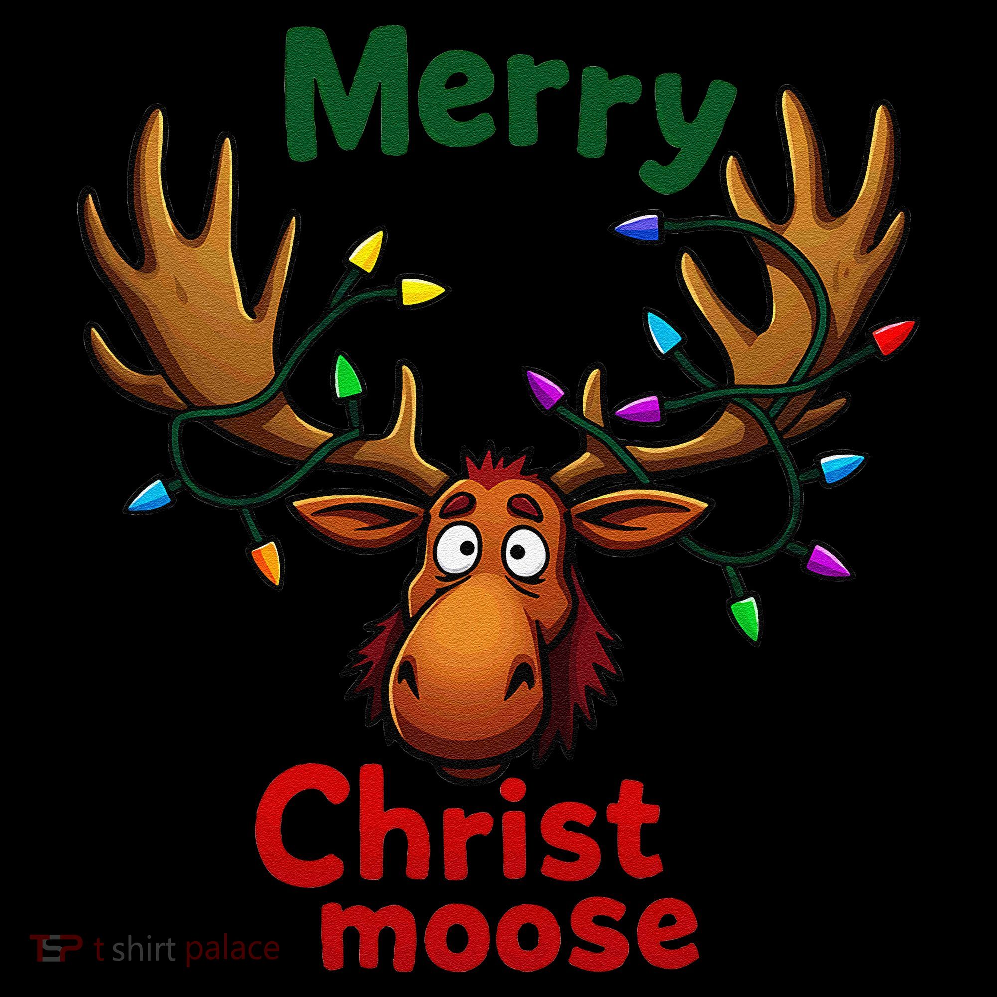 Christmas Lights Moose Merry Christmoose Bucket Hat