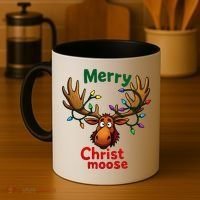 Christmas Lights Moose Merry Christmoose Coffee Mug thumb 4