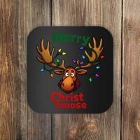 Christmas Lights Moose Merry Christmoose Coaster thumb 0