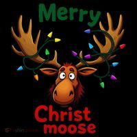 Christmas Lights Moose Merry Christmoose Coaster thumb 2