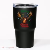 Christmas Lights Moose Merry Christmoose Tumbler thumb 0