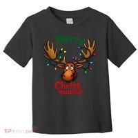 Christmas Lights Moose Merry Christmoose Toddler T-Shirt thumb 0