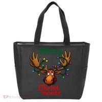 Christmas Lights Moose Merry Christmoose Tote Bag thumb 0
