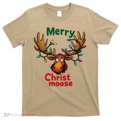 Christmas Lights Moose Merry Christmoose T-Shirt