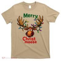 Christmas Lights Moose Merry Christmoose T-Shirt thumb 0