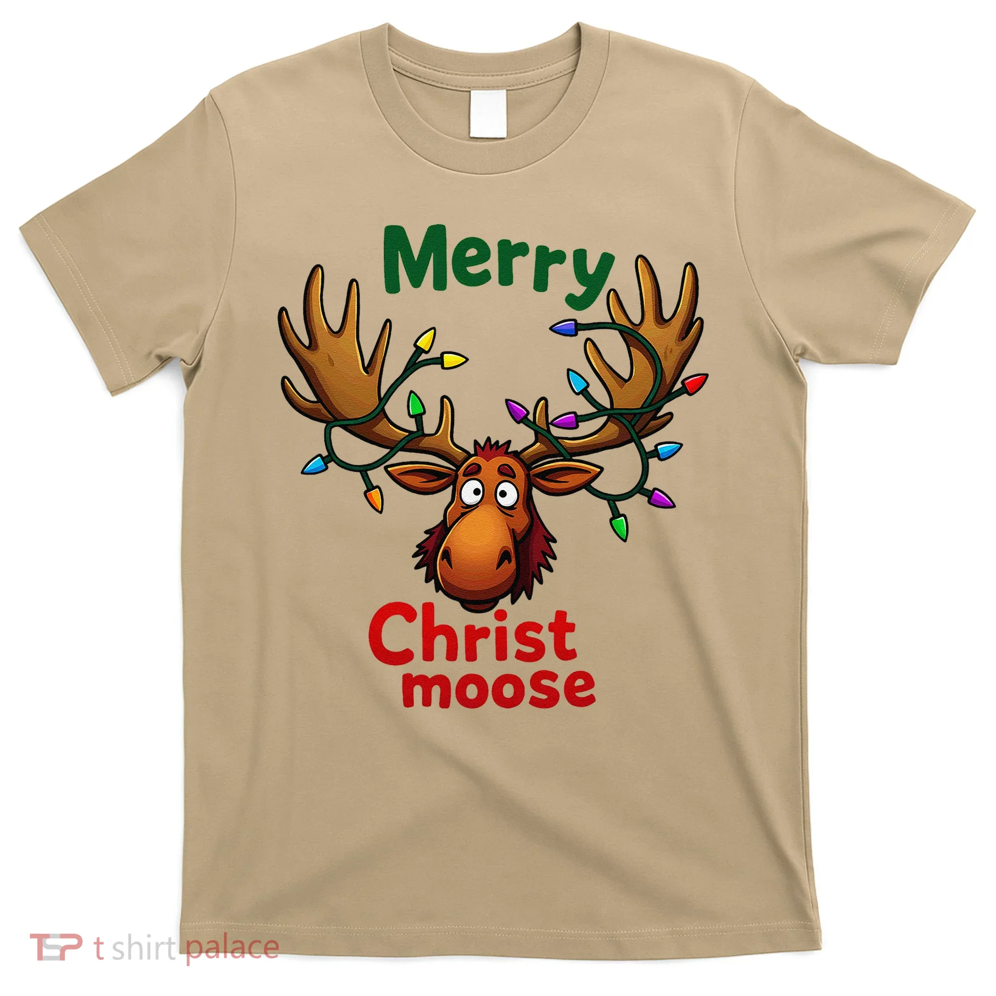 Christmas Lights Moose Merry Christmoose T-Shirt