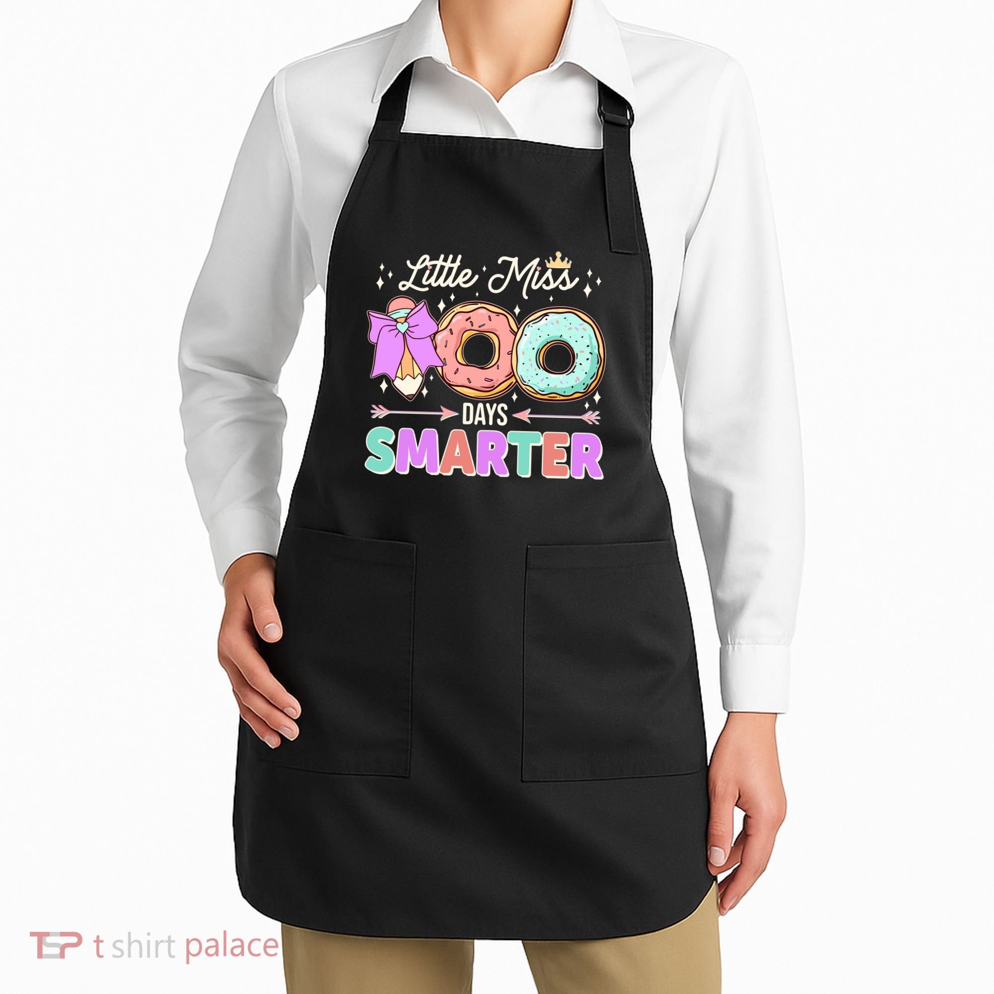 Cute Little Miss 100 One Hundred Days Smarter Apron