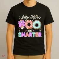 Cute Little Miss 100 One Hundred Days Smarter T-Shirt thumb 3