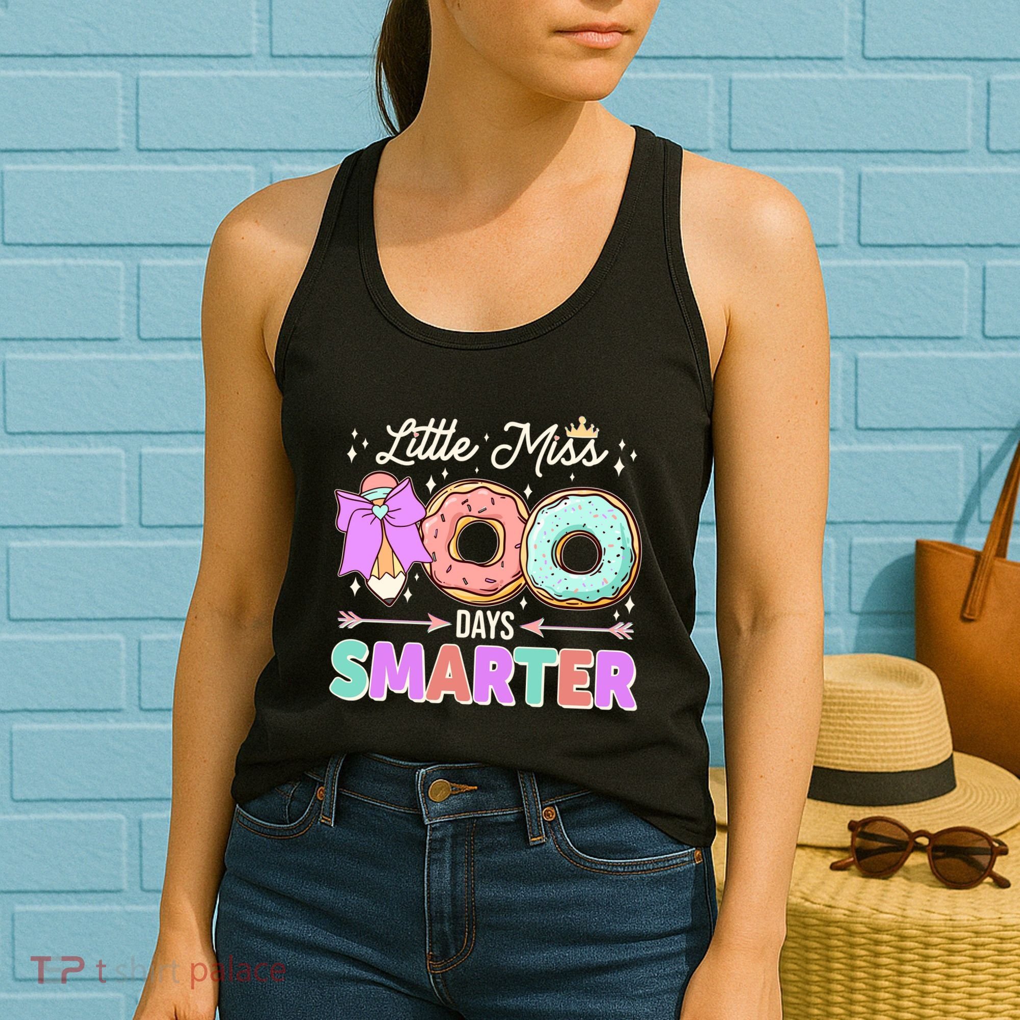 Cute Little Miss 100 One Hundred Days Smarter Women's Tank Top