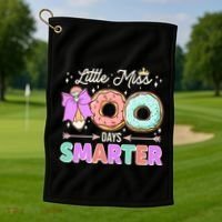 Cute Little Miss 100 One Hundred Days Smarter Golf Towel thumb 1