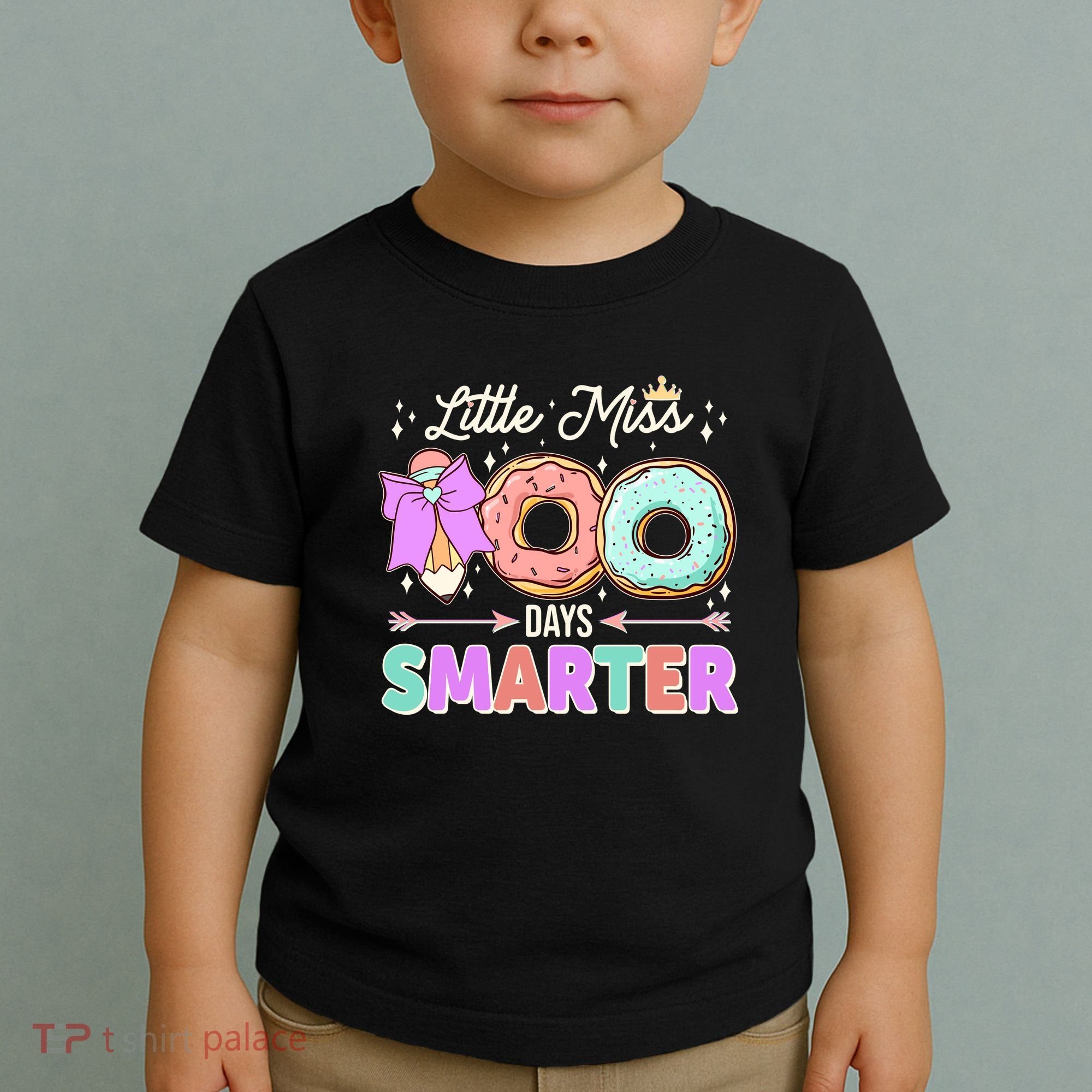 Cute Little Miss 100 One Hundred Days Smarter Toddler T-Shirt