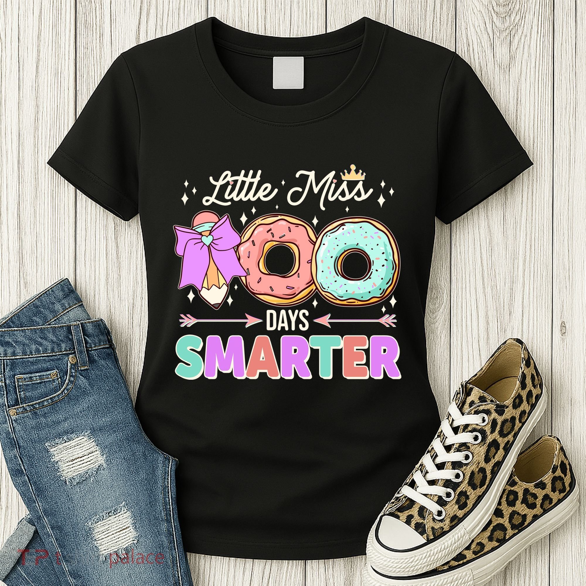 Cute Little Miss 100 One Hundred Days Smarter Women's T-Shirt